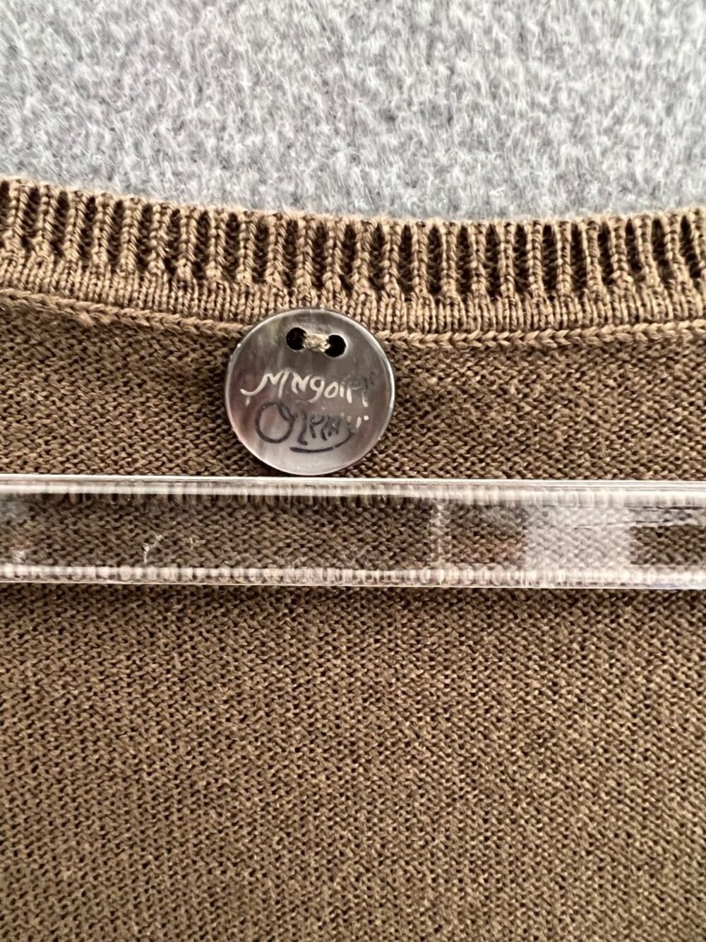 Margaret Oleary olive green 100% cotton Oversized Sweater Shirt L - Picture 5 of 6